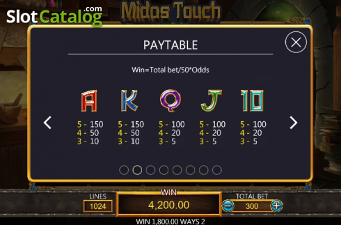 Скрин8. Midas Touch (Dragoon Soft) слот