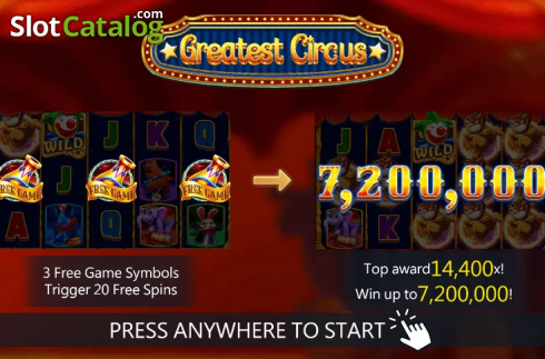 Скрин2. Greatest Circus слот