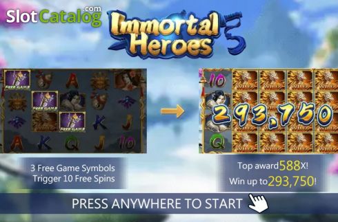 Скрин2. Immortal Heroes слот