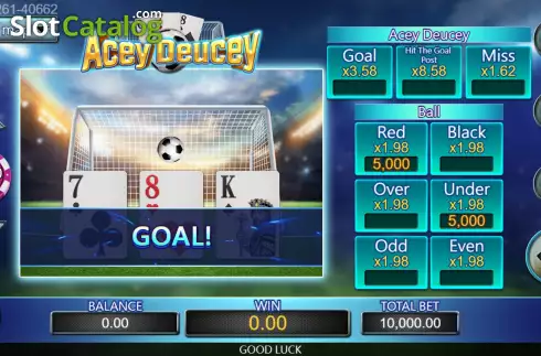 Скрин3. Acey Deucey слот