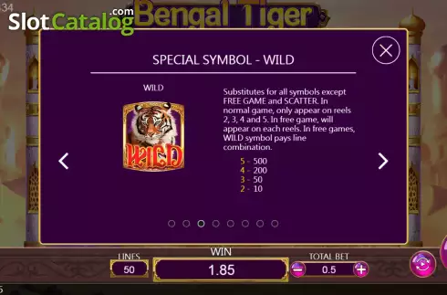 Скрин7. Bengal Tiger слот