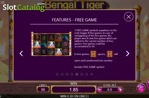 Скрин9. Bengal Tiger слот