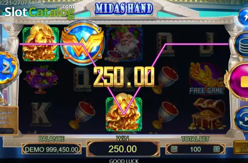 Скрин3. Midas Hand слот