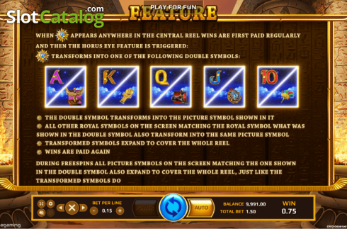 Скрин6. Horus Eye (EAgaming) слот