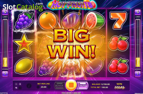 Скрин4. Hot Fruits (EAgaming) слот