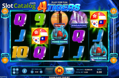 Скрин2. Four Tigers слот
