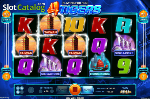 Скрин3. Four Tigers слот