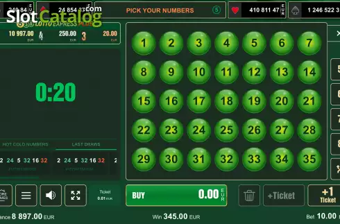 Скрин2. Lotto Express 5/35 Plus слот