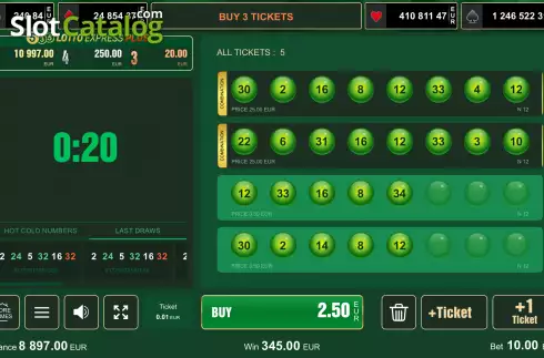 Скрин3. Lotto Express 5/35 Plus слот