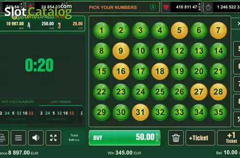 Скрин4. Lotto Express 5/35 Plus слот