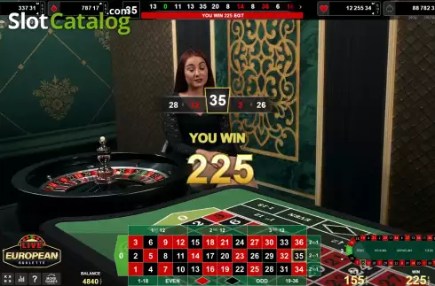 Скрин5. Live European Roulette (Amusnet Interactive) слот