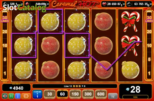 Скрин3. Caramel Hot Christmas Edition слот