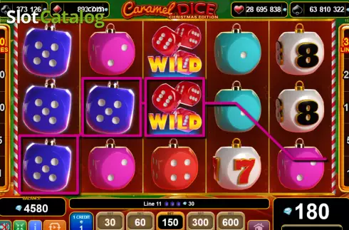 Скрин3. Caramel Dice Christmas Edition слот