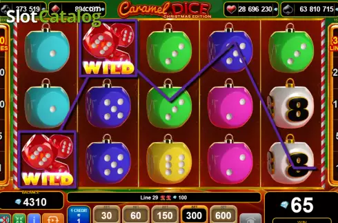 Скрин4. Caramel Dice Christmas Edition слот