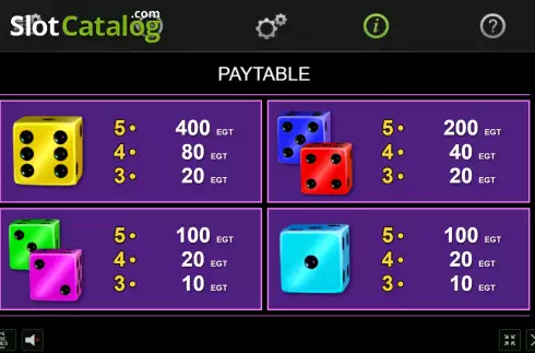 Скрин8. 20 Golden Dice слот
