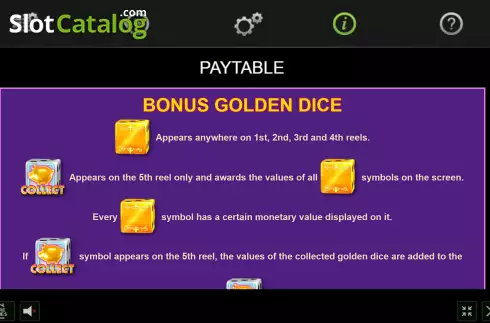 Скрин9. 20 Golden Dice слот