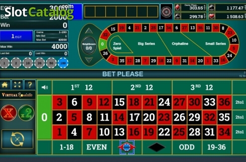 Скрин3. Virtual Roulette (Amusnet Interactive) слот
