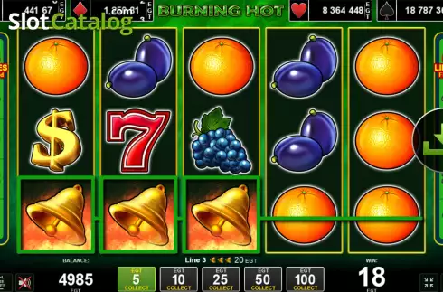 Скрин3. Burning Hot (Amusnet) слот