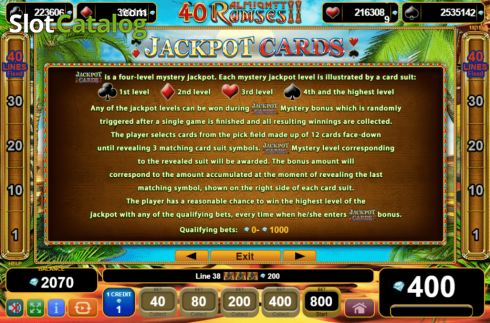 Скрин8. 40 Almighty Ramses II слот