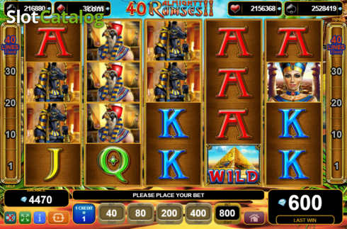 Скрин2. 40 Almighty Ramses II слот
