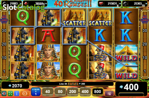 Скрин4. 40 Almighty Ramses II слот