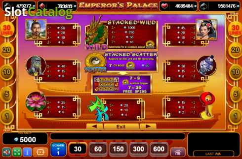 Скрин6. Emperor's Palace (Amusnet) слот