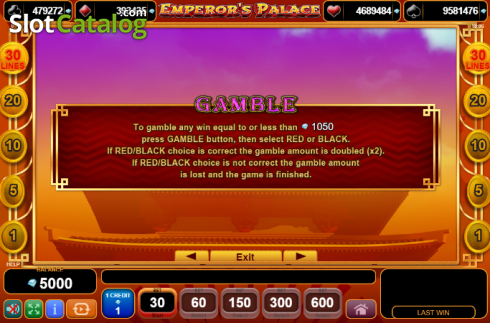 Скрин8. Emperor's Palace (Amusnet) слот