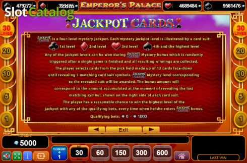 Скрин9. Emperor's Palace (Amusnet) слот