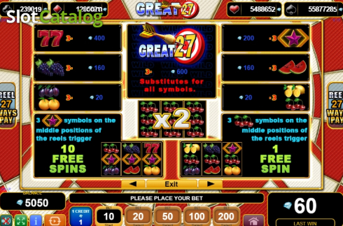 Скрин5. Great 27 слот