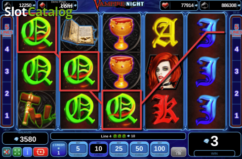 Скрин4. Vampire Night (Amusnet) слот