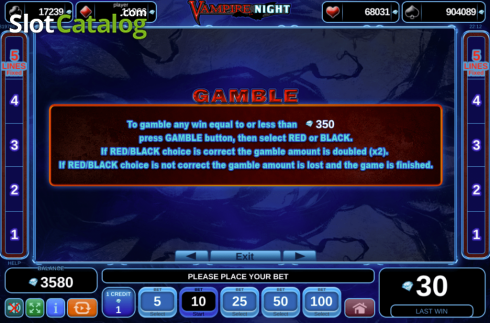 Скрин9. Vampire Night (Amusnet) слот