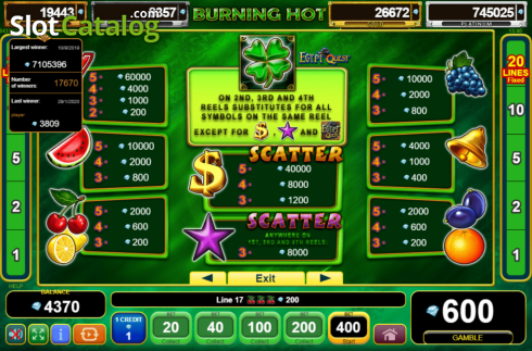 Скрин5. Burning Hot Egypt Quest слот