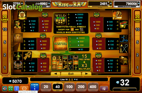 Скрин5. Rise of Ra: Egypt Quest слот
