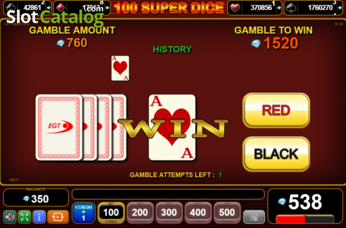 Скрин6. 100 Super Dice слот