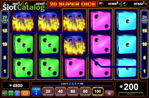 Скрин4. 20 Super Dice слот