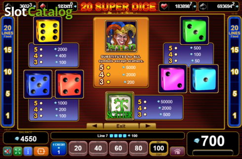 Скрин7. 20 Super Dice слот