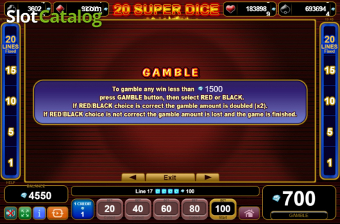 Скрин8. 20 Super Dice слот