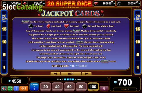 Скрин9. 20 Super Dice слот