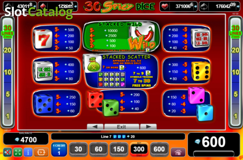 Скрин7. 30 Spicy Dice слот