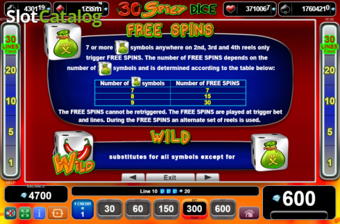 Скрин8. 30 Spicy Dice слот