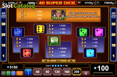 Скрин7. 40 Super Dice слот
