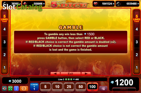 Скрин8. 5 Hot Dice слот