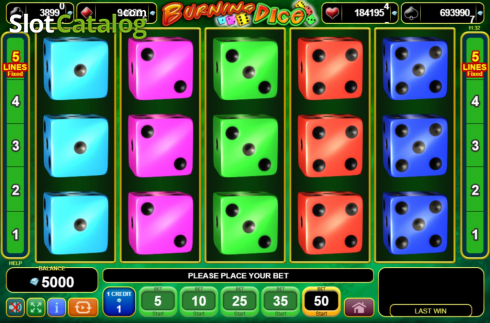 Скрин2. Burning Dice (Amusnet Interactive) слот