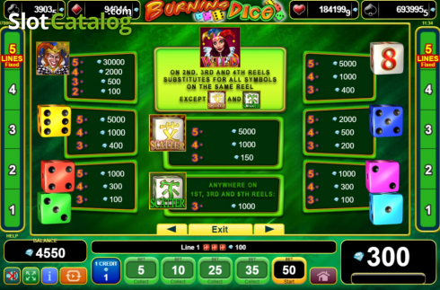 Скрин7. Burning Dice (Amusnet Interactive) слот