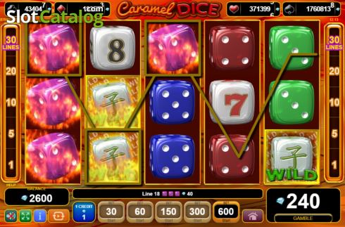 Скрин3. Caramel Dice слот