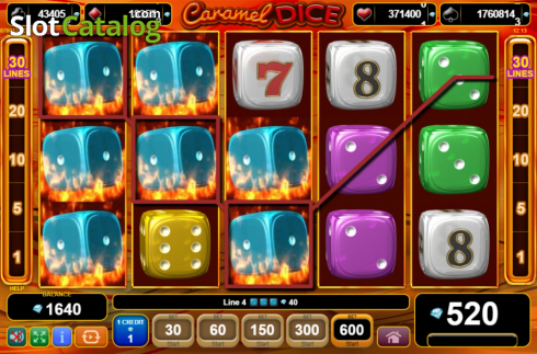 Скрин4. Caramel Dice слот