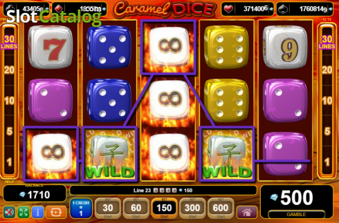 Скрин5. Caramel Dice слот