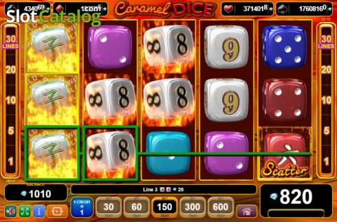 Скрин6. Caramel Dice слот