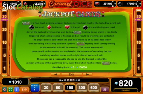 Скрин9. Caramel Dice слот