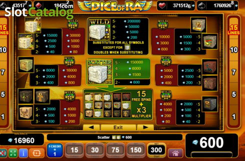 Скрин8. Dice of Ra слот